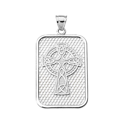 【中古】【未使用・未開封品】Engravable Trinity Knot Celticクロスペンダントネックレススターリングシルバー