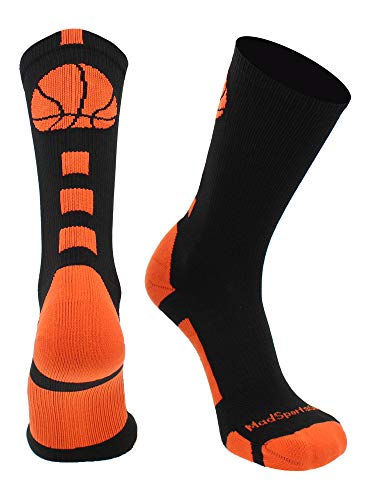 【中古】【未当てはめる・未開封品】MadSportsStuff 篭球のロゴタイプ 運動競技労働者の一団靴下 M 黒いこと