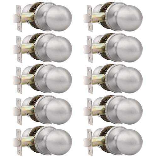 【中古】【未使用・未開封品】GobricoサテンニッケルPassage EuroドアレバーノブハードウェアキーレスドアLockset 10 Pack GBDL607SNPS-10Pack｜AJIMURA-SHOP