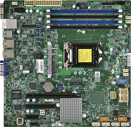 【中古】【未当て嵌める・未開封品】SupermicroマザーボードマイクロATX ddr4 LGA 1151 x11ssl-nf-o