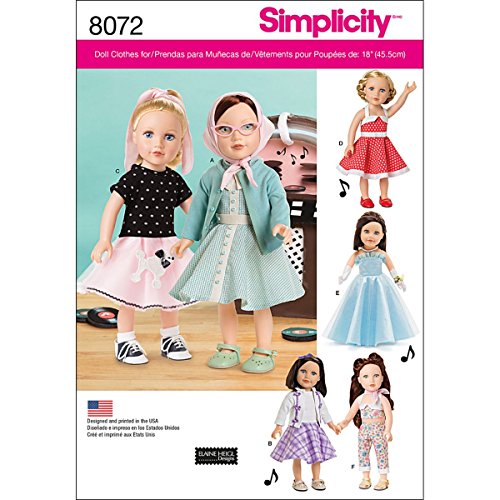 【中古】【未使用・未開封品】Simplicity Patterns Vintage Inspired 18 Inch Doll Clothes Size: Os (One Size), 8072 by Simplicity Creative Patterns 14,400円