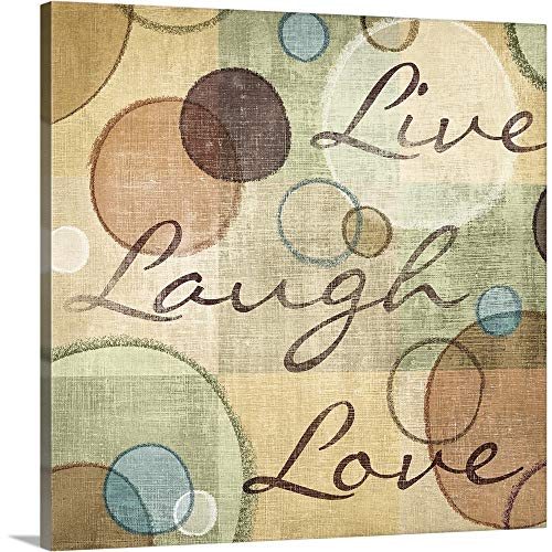 【中古】【未使用・未開封品】N。Harbickプレミアムシックラップキャンバス壁アート印刷題名Live Laugh Love 24" x 24" 1938300_24_24x24_none|AJIMURA-SHOP