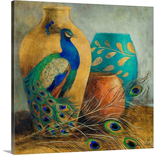 【中古】【未使用・未開封品】Lanie Lorethプレミアムシックラップキャンバス壁アート印刷題名Peacock Vessels I 30" x 30" 2106090_24_30x30_none｜AJIMURA-SHOP