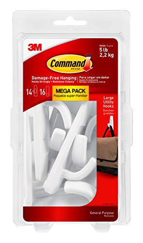 【中古】【未使用・未開封品】Commandのユーティリティフック大 白、1フック、2ストライプ（17003ES） 14 Hooks 17003-MPES 1