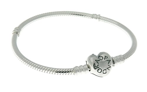 【中古】【未使用・未開封品】PandoraスターリングシルバーブレスレットW/Heart Clasp 590719???9.1?\