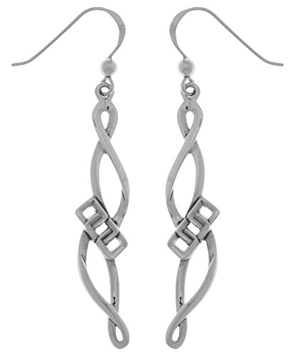 【中古】【未当て嵌める・未開封品】Jewelry Trends スターリングしろがね色 インフィニティ 渦巻形 ダングルイヤリング