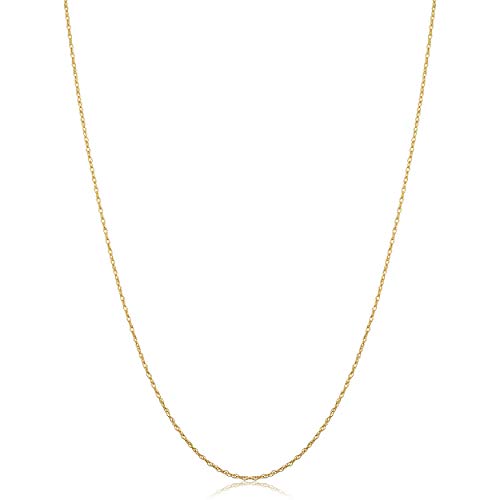 【中古】【未当て嵌める・未開封品】益荒男14?K黄色、白いことまたはサクラ色ゴールド 0.7粍の小っちゃい荷縄チェーン店(14、16、18、20、22、24または30in)。
