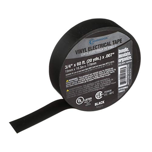 【中古】【未当て嵌める・未開封品】Seachoice 14001 Black Vinyl Electrical Tape, 60\u0027 Length, 3/4 Width x 0.007 Thick by SEACHOICE