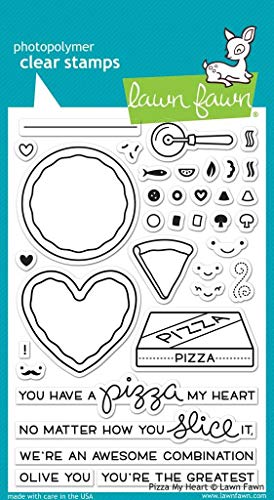 【中古】【未使用・未開封品】Lawn Fawn Clear Stamp - Pizza My Heart by Lawn Fawn｜AJIMURA-SHOP