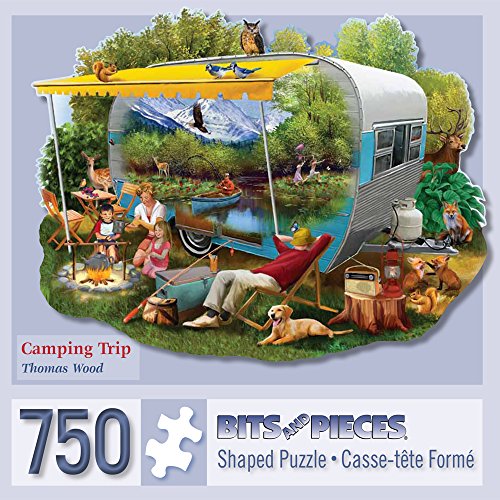 【中古】【未使用・未開封品】Bits and Pieces - 750ピース型ジグソーパズル 大人用 - キャンプ旅行 - 750ピース 自然 動物 ジグソーパズル アーティストThomas Wood製