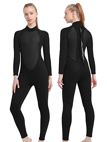 【中古】【未使用・未開封品】Realon Womens Wetsuit Full 3mm Neoprene Surfing Scuba Diving Snorkeling Swimming Suit (Black 3mm, M) 141［並行輸入］