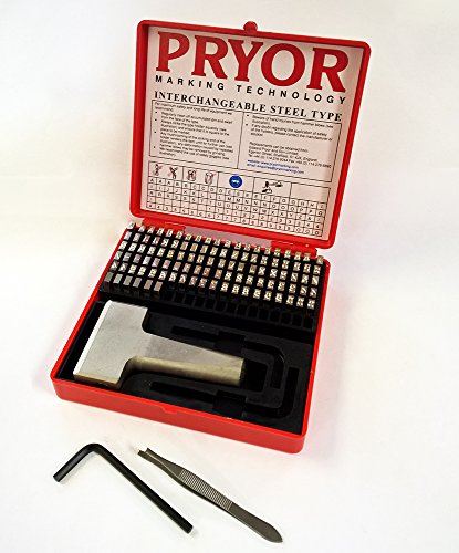 【中古】【未使用・未開封品】PRYOR TIFH050 Interchangeable Steel Type Fount Set, Complete with Hand Holder, 3/16 Character Size, 5.0 mm by Pryor