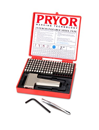 【中古】【未使用・未開封品】PRYOR TIFH025 Interchangeable Steel Type Fount Set, Complete with Hand Holder, 3/32 Character Size, 2.5 mm by Pryor