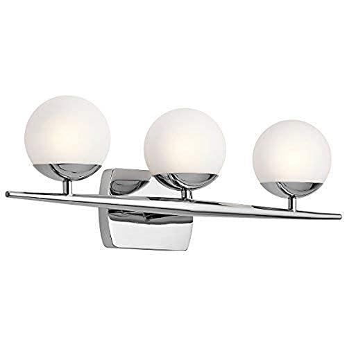【中古】【未当てはめる・未開封品】Kichler Lighting 45582?CHジャスパー3ライトハロゲンバス照明装置、Cr しろがね色 45582CH 1
