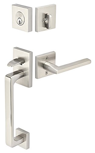 【中古】【未使用・未開封品】Emtek BadenスタイルトリムHandleset inサテンニッケル右Inswing｜AJIMURA-SHOP