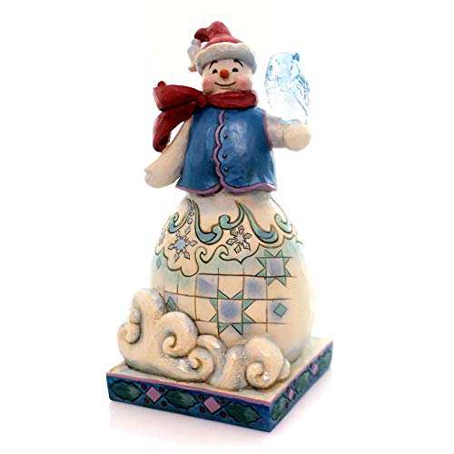 【中古】【未当て嵌める・未開封品】Jim Shore Heartwood Creek、Wonderland Snowman with Owl