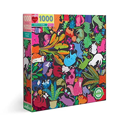 【中古】【未使用・未開封品】イーブー パズル キャッツ・アット・ワーク 1008ピース