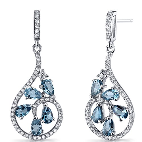 【中古】【未使用・未開封品】ロンドンブルートパーズDewdrop Earringsスターリングシルバー2.5カラット｜AJIMURA-SHOP