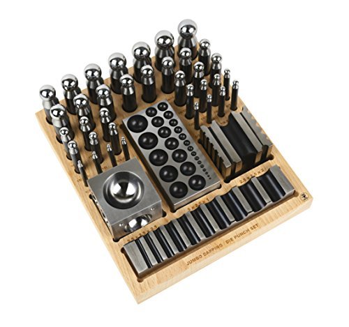 【中古】【未使用・未開封品】完全スチールダッピングドーミングパンチセット 木製ブロックベースツール付き ジュエリー製作用 金属形成|AJIMURA-SHOP