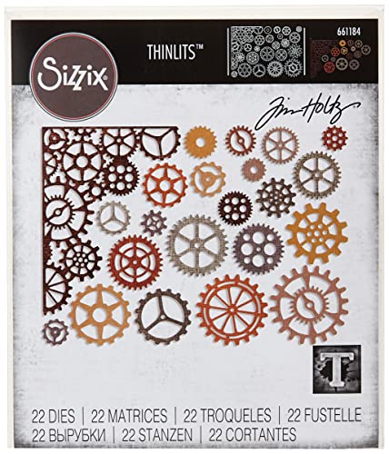 【中古】【未使用・未開封品】Sizzix 661184 Thinlits Dies, Tim Holtz - Gearhead