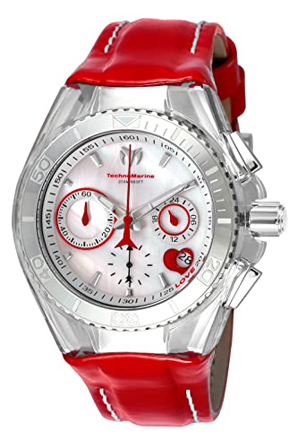 【中古】【未使用・未開封品】TechnoMarine Women 's ' Cruise ' QuartzステンレススチールandレザーCasual Watch , Color :レッド( Model : tm-115312?)
