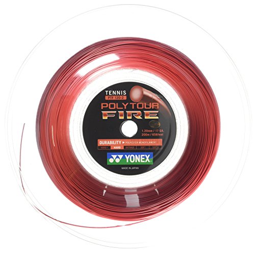 【中古】【未使用・未開封品】YONEX Poly Tour Fire ストリングリール - レッド 1.2mm/200m