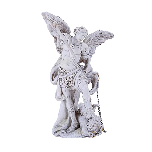 【中古】【未当て嵌める・未開封品】Pacific Giftware 高さ4.75in 白いこと 聖ミカエルの大公 エデンの園進行係り大エンジェル寄せあわせ図形