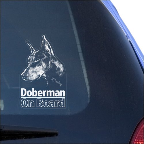 【中古】【未使用・未開封品】Vinyl Designs クリアビニールステッカー ドーベルマン ピンシェル 窓用 犬の標識 アートプリント｜AJIMURA-SHOP