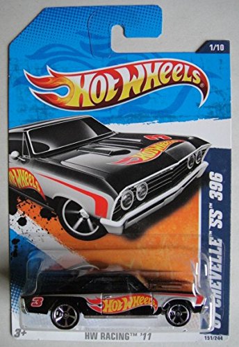 【中古】【未使用・未開封品】HOT WHEELS 2011 HW RACING BLACK 67 CHEVELLE SS 396 1/10