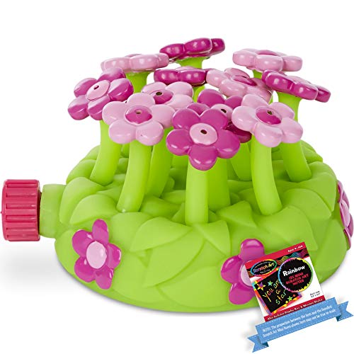 【中古】【未使用・未開封品】Pretty Petals Sprinkler: Sunny Patch Outdoor Play Series + FREE Melissa & Doug Scratch Art Mini-Pad Bundle [67157]