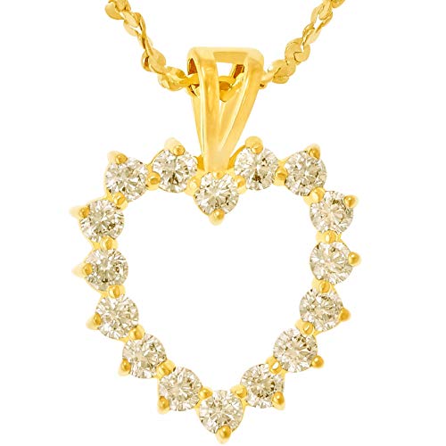 【中古】【未使用・未開封品】LIFETIME JEWELRY キュービックジルコニア オープンハートペンダントネックレス 24K純金メッキ|AJIMURA-SHOP