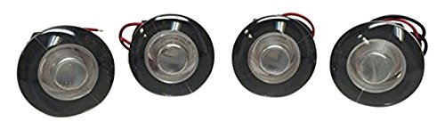 【中古】【未当て嵌める・未開封品】4 Pieces Pactrade Marine Boat LED Livewell Round Button Blue Courtesy Light OEM Waterproof