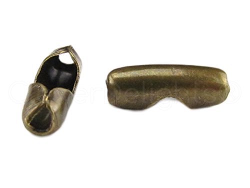 【中古】【未使用・未開封品】100 CleverDelights Ball Chain Clasps - Antique Bronze - For 2.0mm Ball Chains - Metal Bead Connector by CleverDelights｜AJIMURA-SHOP