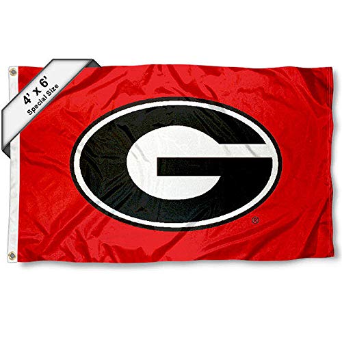 【中古】【未使用・未開封品】College Flags & Banners Co. ジョージアブルドッグス 4フィートx6フィート 旗