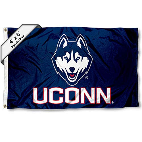【中古】【未使用・未開封品】College Flags & Banners Co. UCONN 4フィートx6フィート ロゴフラグ