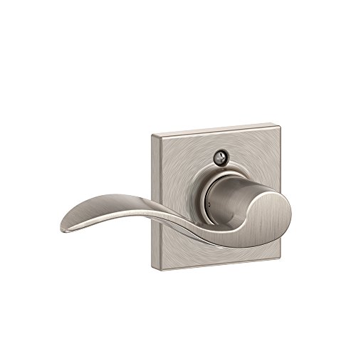 【中古】【未使用・未開封品】Schlage アクセントレバー コリンズトリム付き ターン防止ロック サテンニッケル - 左利き|AJIMURA-SHOP