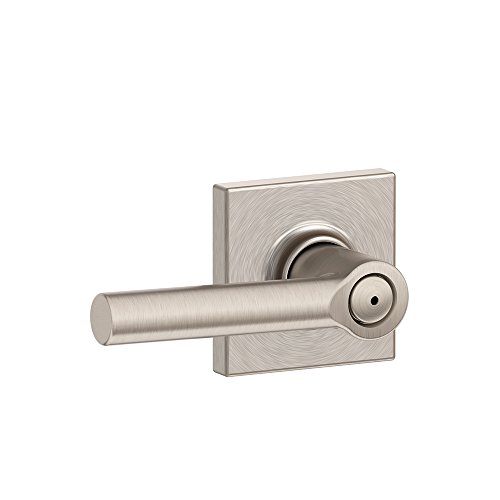 【中古】【未当てはめる・未開封品】SCHLAGE F40 BRW 619 COL Latitude Collins Trim プライバシードアレバー 繻子Ｎｉ