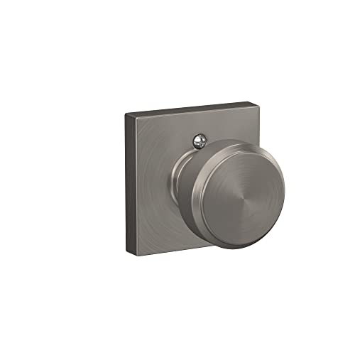 【中古】【未使用・未開封品】SCHLAGE コリンズトリム付きノブ ターン防止ロック サテンニッケル (F170 BWE 619 COL)