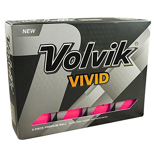 【中古】【未使用・未開封品】Volvik(ボルビック) ゴルフボール Vivid (ビビッド) 並行輸入品 3ピース 1ダース ビビットピンク|AJIMURA-SHOP