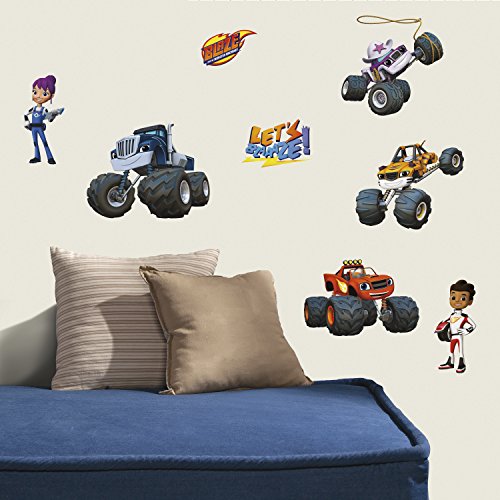 【中古】【未使用・未開封品】RoomMates RMK3119SCS Blaze & The Monster Machines 剥がして貼るウォールデカール マルチカラー