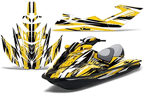 【中古】【未使用・未開封品】AMR Racing ジェットスキー グラフィックキット ステッカー デカール Sea-Doo RXT 2005-2009対応 アタックイエロー