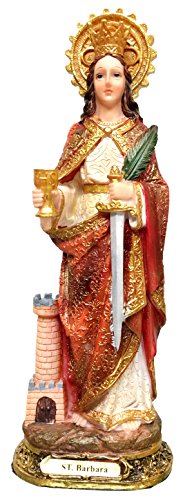【中古】【未当て嵌める・未開封品】聖バーバラ・Statue Saint Barbara Estatua Holy Figurine Sculpture 20 Inch