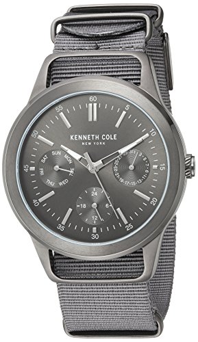 【中古】【未使用・未開封品】Kenneth Cole New York Men 's ' Sport ' Quartzステンレススチールand Nylon Dress Watch, Color :グレー(モデル: 10027885?)