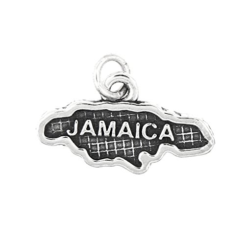 【中古】【未使用・未開封品】スターリングシルバー 酸化 ジャマイカの地図 トラベルチャーム|AJIMURA-SHOP
