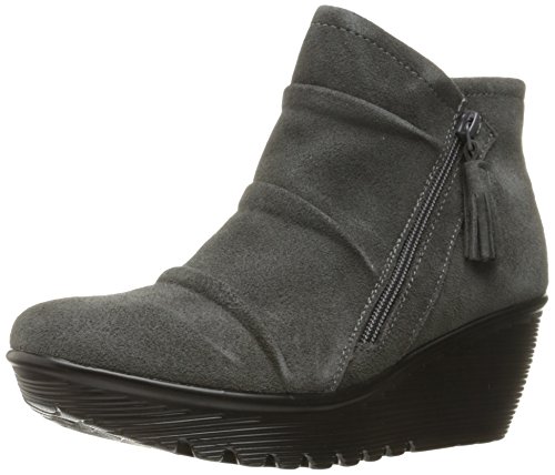 【中古】【未使用・未開封品】Skechers Women\'s Parallel-Triple Threat Ankle Bootie,Charcoal Suede,8 M US|AJIMURA-SHOP