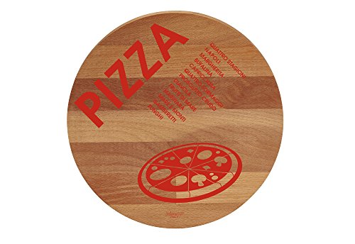 【中古】【未使用・未開封品】Bisetti BT-26823\"Pizza\" Beech Wood Round Cutting Board, 30cm, Brown