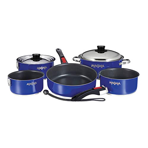 【中古】【未使用・未開封品】マグマ製品10ピースグルメ「ネスト」Coloredステンレススチール誘導調理器具セットwith Ceramicaノンスティック