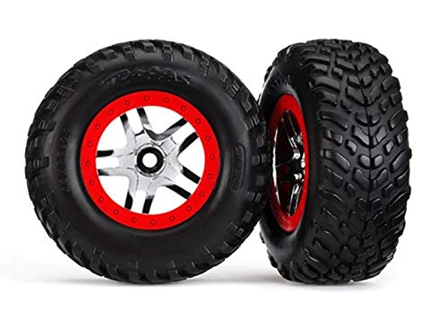 【中古】【未使用・未開封品】Traxxas tra6891rタイヤ&ホイール組み立て、接着( s1複合) ( SCT split-spoke