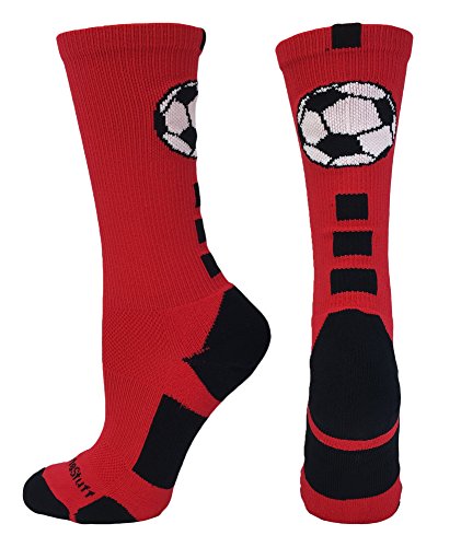 【中古】【未使用・未開封品】MadSportsStuff 競技用クルーソックス サッカーボール (複数色） S レッド｜AJIMURA-SHOP