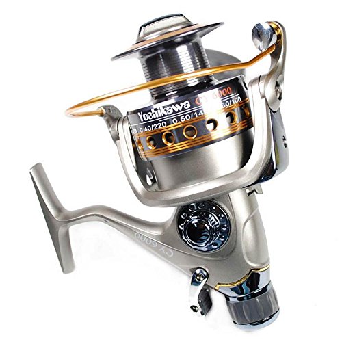 【中古】【未使用・未開封品】Yoshikawa Baitfeeder スピニングリール 海水淡水釣り5.5:1?11 高性能ステンレスボールベアリング 28ポンド ドラッグ 左右リバーシブル フロン